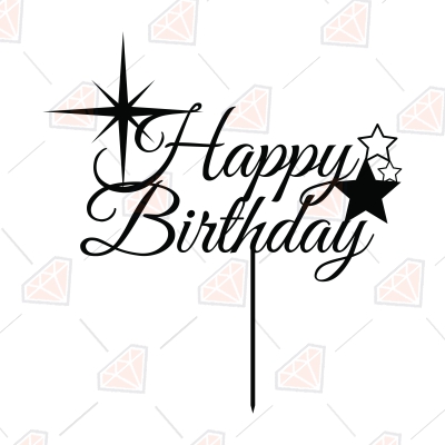 Happy 50th Birthday SVG | 50th Cake Topper SVG Cut File | PremiumSVG