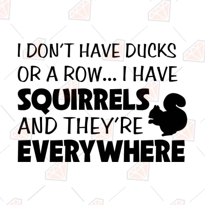 I Don't Have Ducks or A Row SVG, Squirrels SVG | PremiumSVG