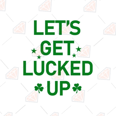 Lucky with Shamrock Outline SVG Cut File | PremiumSVG