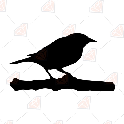 Bird On Branch SVG Cut & Silhouette File, Instant Download | PremiumSVG