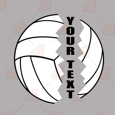 Split Volleyball SVG, Volleyball Monogram SVG Cut File | PremiumSVG