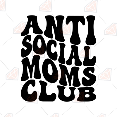 Anti Social Moms Club SVG, Retro Mom Life Design | PremiumSVG