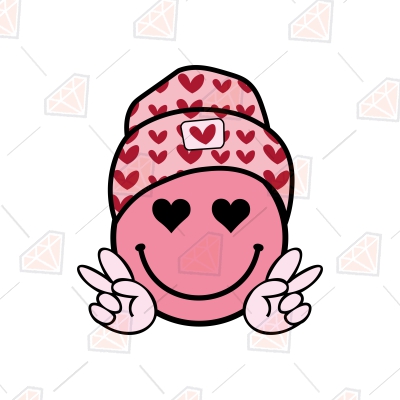 Love Smiley Face SVG - Melted Heart Eyes Smiley Face, Happy Face,  Valentine's Day SVG for Hoodie, Tshirt, Tumblr, Sweatshirt - svg DIY