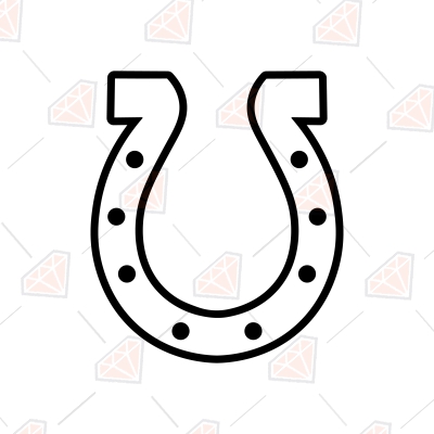 Horseshoe SVG, Lucky Charm SVG Clipart and Outline | PremiumSVG