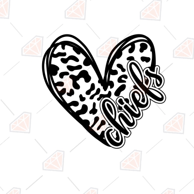 Chiefs Retro Leopard Print Instant Download SVG and PNG 