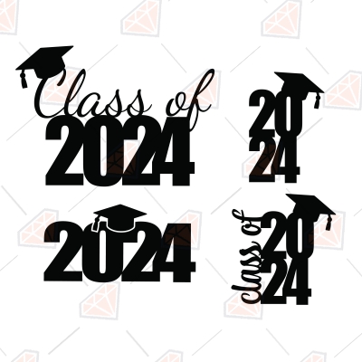 Class of 2024 SVG Bundle, Cut and Clipart Files | PremiumSVG