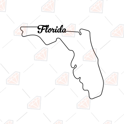 Florida Map Outline SVG, PNG, Printable Files | PremiumSVG