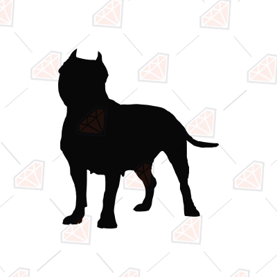 American Bully Silhouette SVG, Vector Cut File | PremiumSVG