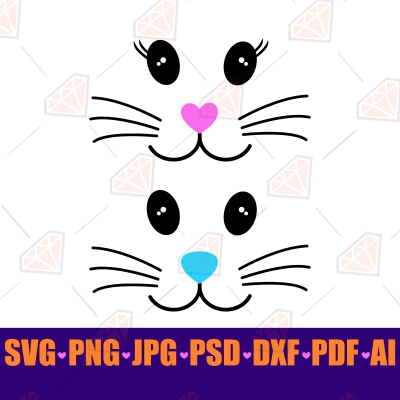 Easter Bunny Silhouette SVG, Rabbit Silhouette SVG Cut File | PremiumSVG