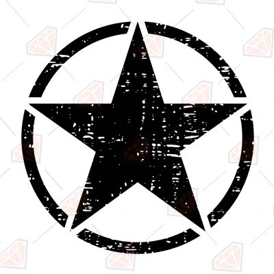 Distressed Star Svg, Jeep Army Star Svg Instant Download 