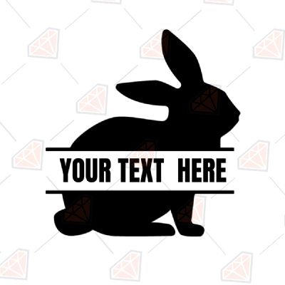 Free SVG Easter Bunny Monogram