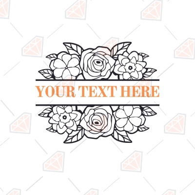 Monogram Rose SVG  Download Monogram Rose vector File