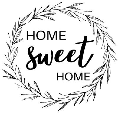 Papercraft Home Sweet Home With White Outline SVG Digital Instant ...