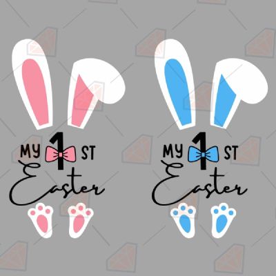 Colorful Easter Bunny SVG Cut File | PremiumSVG