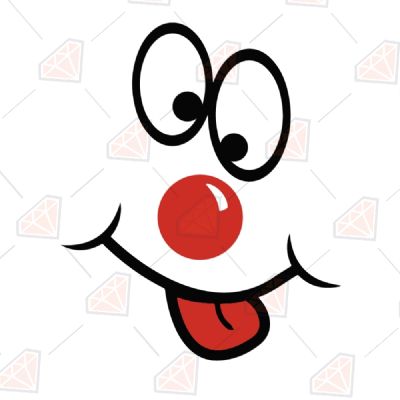 Red Nose Day Funny Face SVG