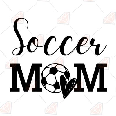 Heart Soccer Mom SVG Design | PremiumSVG