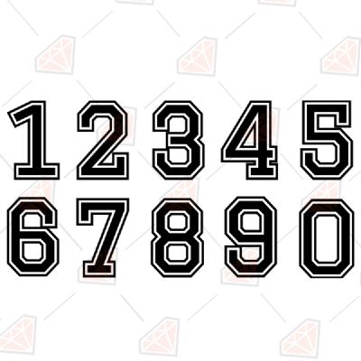 Sports Numbers Svg Clipart | PremiumSVG