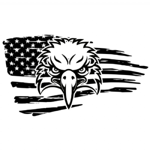 US Eagle Distressed Flag SVG | Patriotic Eagle Flag SVG | PremiumSVG