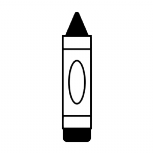 white crayon outline