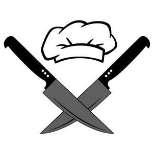Chef Design with Knife and Hat SVG Cut File | PremiumSVG