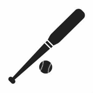 softball bat and ball clip art