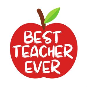 Best Teacher Ever Apple SVG File & Design | PremiumSVG