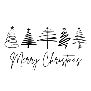 Merry Christmas with Tree SVG, Instant Download | PremiumSVG