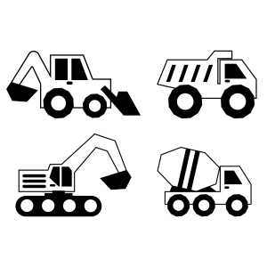 truck clipart black and white