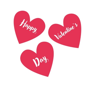 Happy Valentines Day with Hearts SVG, Instant Download | PremiumSVG