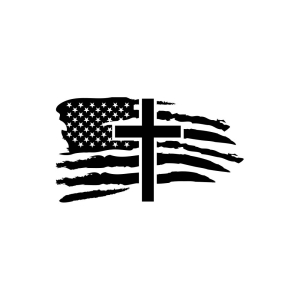 American Distressed Flag with Cross SVG, USA Flag with Cross Instant ...