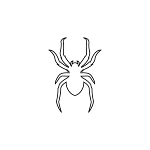 Spider Outline SVG Cut File, Spider Logo SVG | PremiumSVG