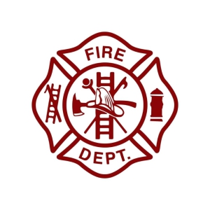 Firefighter Department Logo with Flag SVG, Fireman Department SVG ...