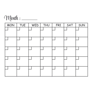 Month Planner SVG, Monthly Calendar with Notes SVG | PremiumSVG
