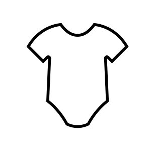 Kid clothes icon outline style Royalty Free Vector Image