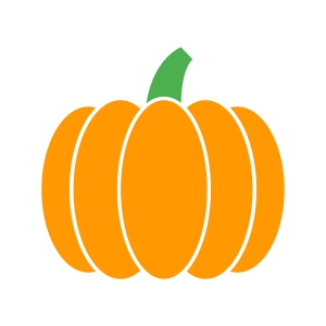 Simple Orange Pumpkin SVG Vector File | PremiumSVG