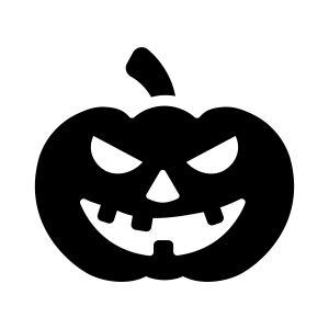 Black Scary Halloween Pumpkin SVG, Pumpkin Clipart File | PremiumSVG