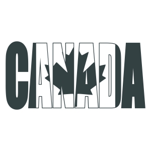 Grey Canada Text Covered with Flag SVG, Canada Flag SVG | PremiumSVG