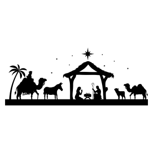 nativity star silhouette png