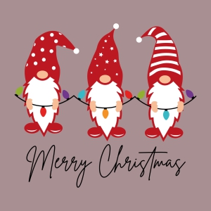 Gnomes Holidng Christmas Lights SVG | PremiumSVG