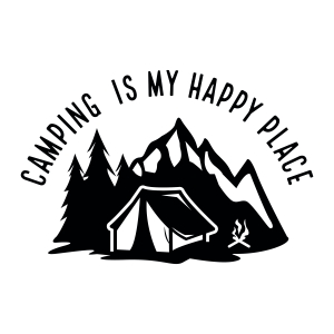 Camping Is My Happy Place SVG Design | PremiumSVG