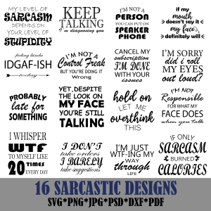 Sarcastic Bundle, Funny Sayings