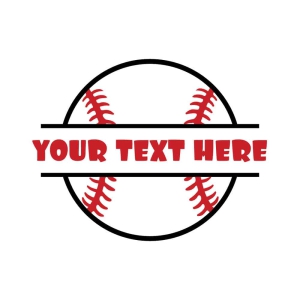 Free Baseball Split Monogram SVG - DigitalistDesigns