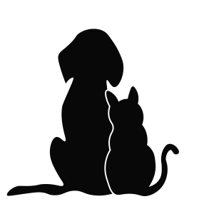 Dog and Cat Together Silhouette SVG | PremiumSVG
