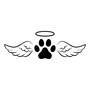 Angel Dog SVG, Paw with Wings Design | PremiumSVG