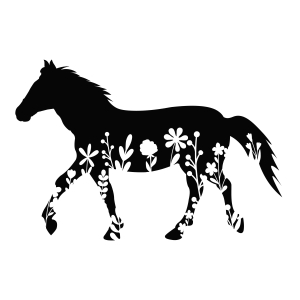 Floral Horse SVG Design | PremiumSVG