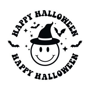 Happy Halloween SVG with Smiley Face | PremiumSVG