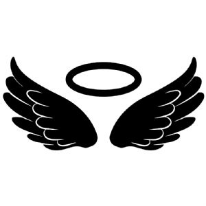 Angel Wings Black Svg | PremiumSVG