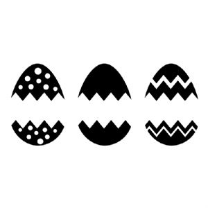 Black Cracked Easter Eggs SVG Cut & Clipart Files | PremiumSVG