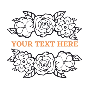 Flowers Monogram SVG Cut File, Instant Download