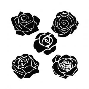 Simple ROSES Svg BUNDLE, rose svg, Rose clipart